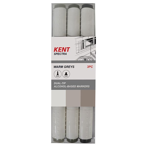 KENT SPECTRA Graphic Markers Set of 3 Warm Greys – Art Store Co.